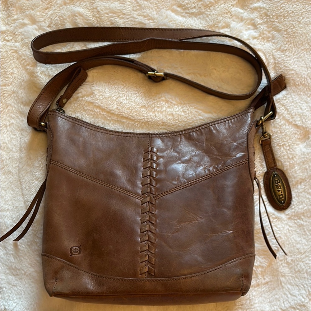 Born Brown Leather Shoulder Bag